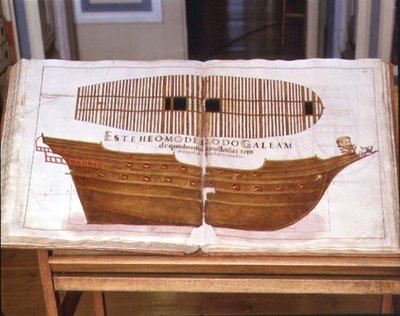 Plan of a Galleon, page 88 of Livro de Traca de Carpintero (Book of Carpentry Designs), 1616 by Portuguese School